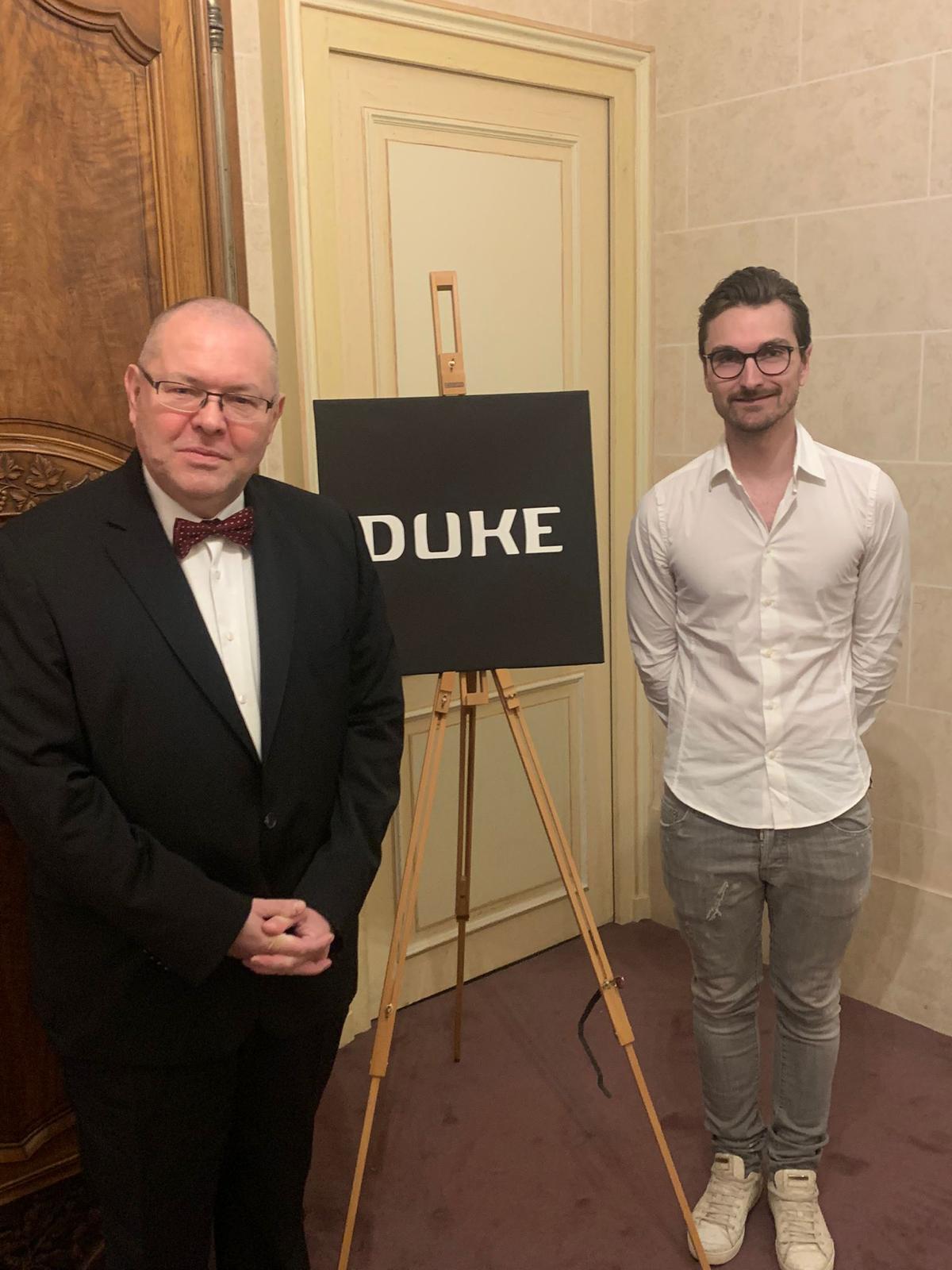 DUKE's founder with the Ambassador of Luxembourg